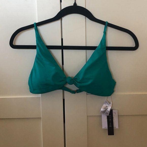 O'neill Saltwater Solids Swim Pismo Top in Turquoise Medium D Cup - Picture 4 of 5